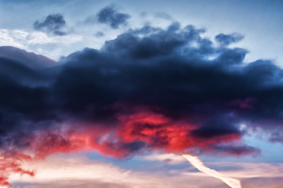 Dark Clouds, dramatic, evening, heaven, light, outdoors, scenic HD wallpaper