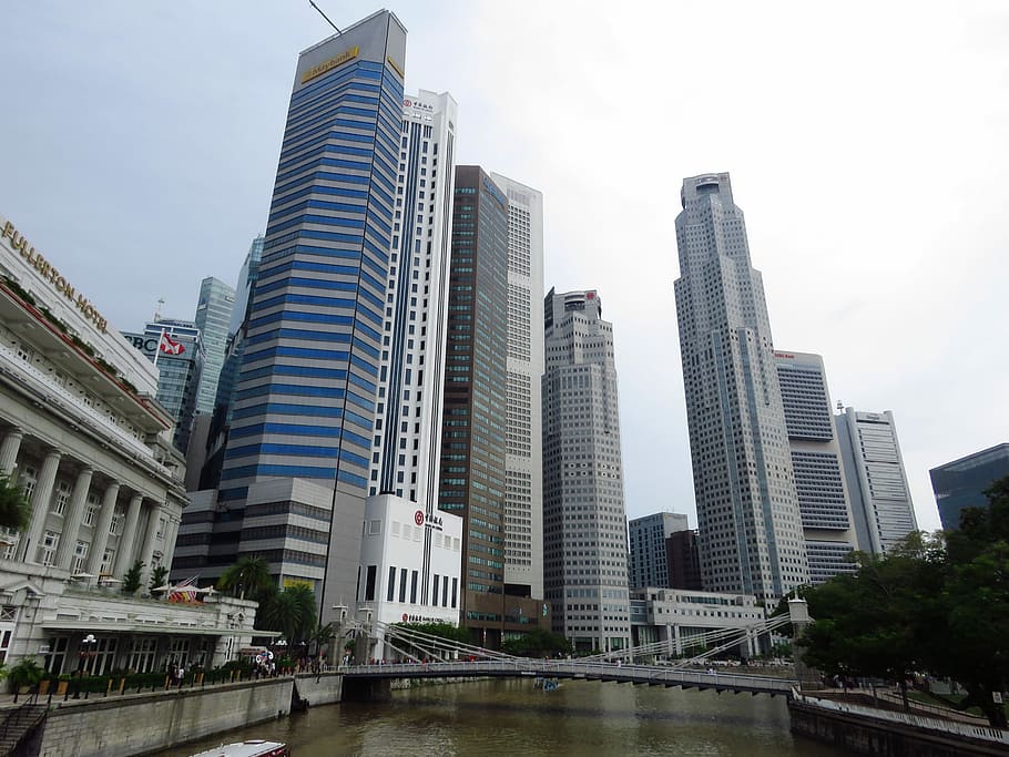 Singapore, Building, City Hall, raffles place, architecture, HD wallpaper