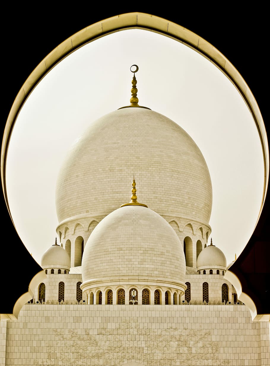 beige mosque, Architecture, Islam, Religion, islamic, muslim, HD wallpaper