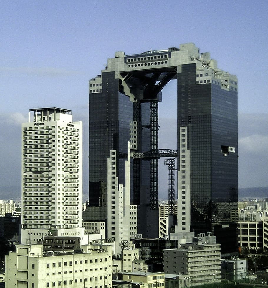 Umeda Sky Building in Osaka, Japan, buildings, city, cityscape
