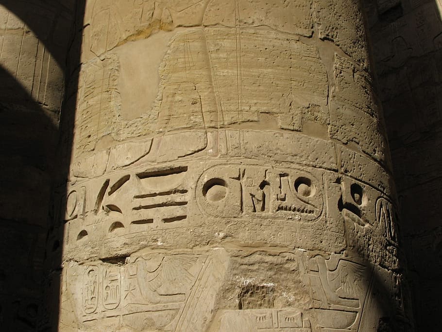 Hieroglyphics, Column, Pillar, Egypt, monument, civilization HD wallpaper