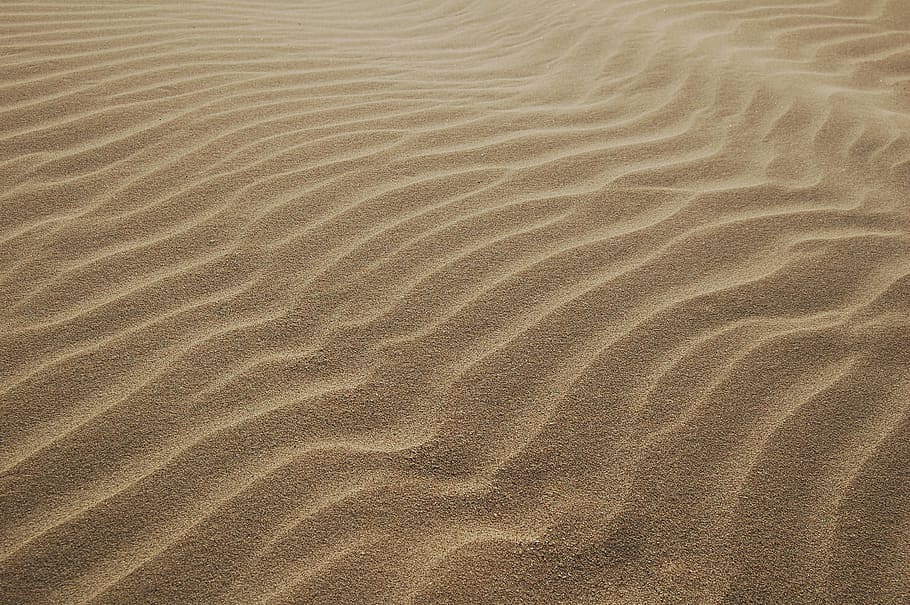 sand, beach, waves, land, pattern, full frame, backgrounds HD wallpaper