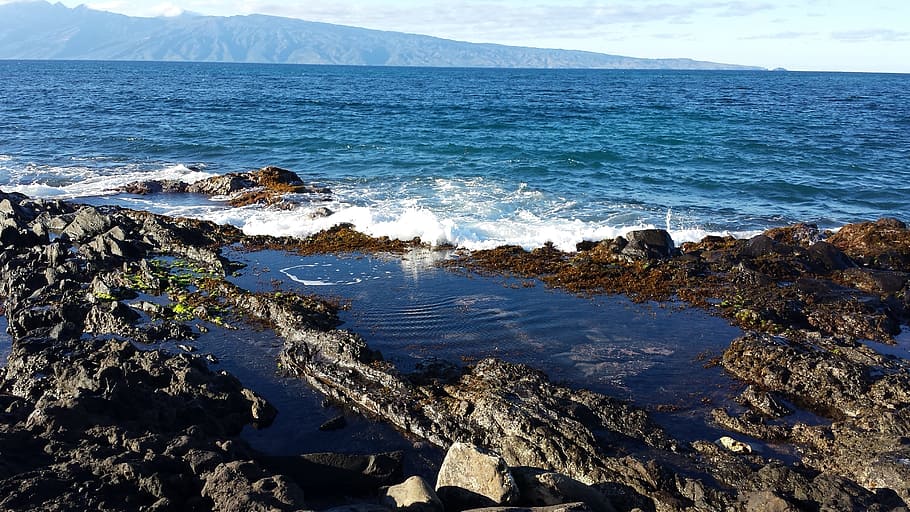 beach, rocks, ocean, waves, vacation, travel, water, nature HD wallpaper