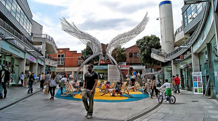 london, angel, angels, symbol, memorial, sky, statue, bicycle
