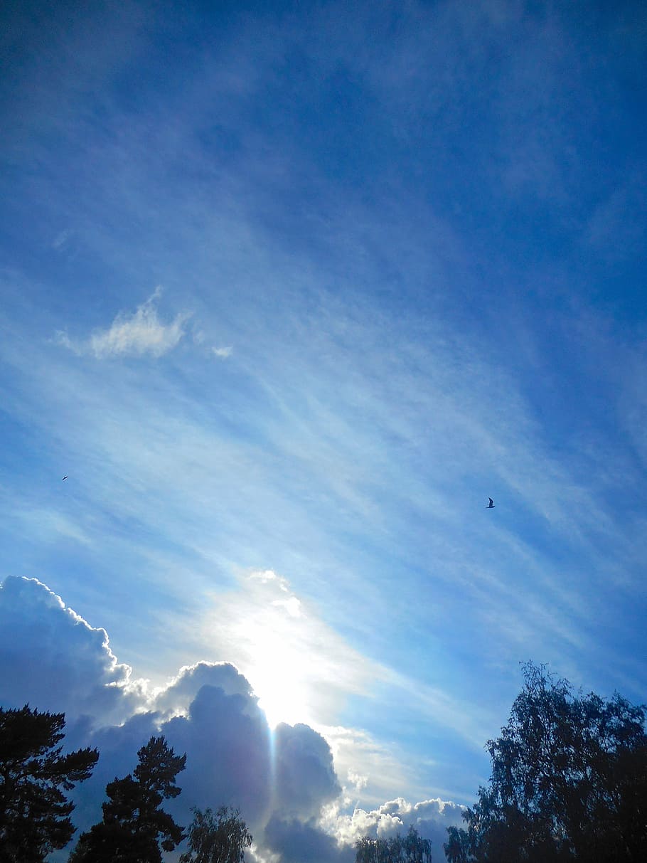 cloud, revelation, sunset, blue sky, summer, nature, outdoors HD wallpaper