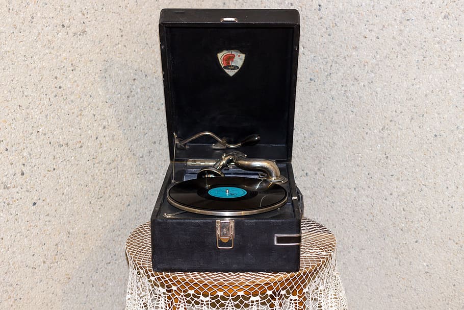retro, old, turntable, records, the ussr, exhibit, metal, no people HD wallpaper