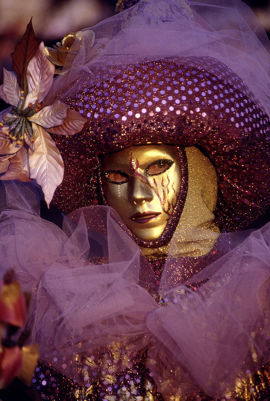 Mask, Venice, Italy, Carnival, Face, venetian mask, headdress, HD wallpaper