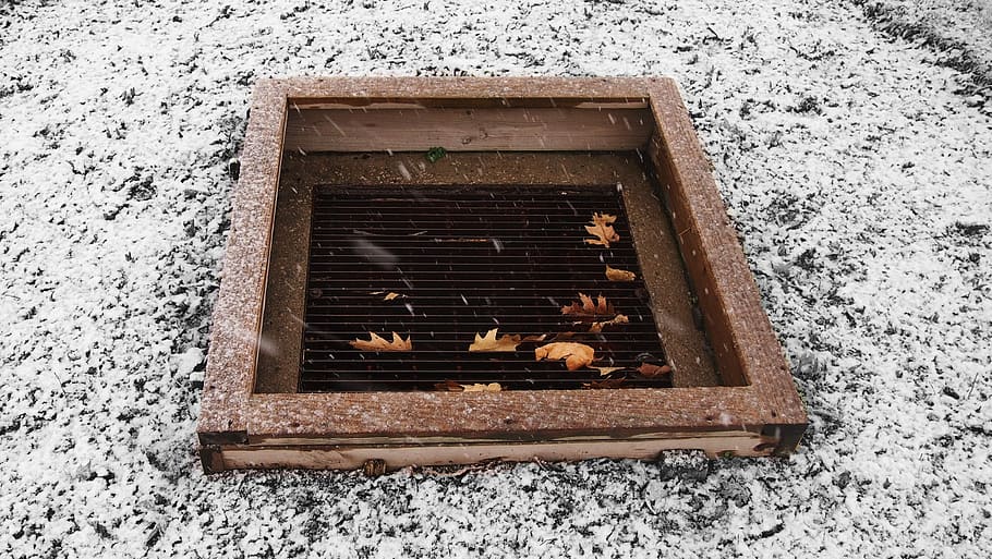 Storm Drain, Snow, Drainage, day, built structure, no people HD wallpaper