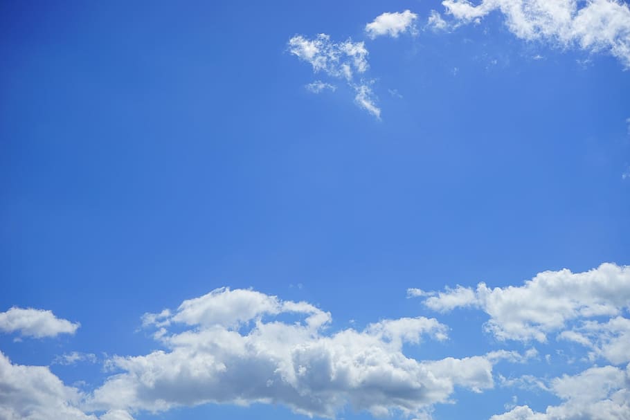 summer clouds, sky, white, blue, summer day, cloud - sky, cloudscape HD wallpaper