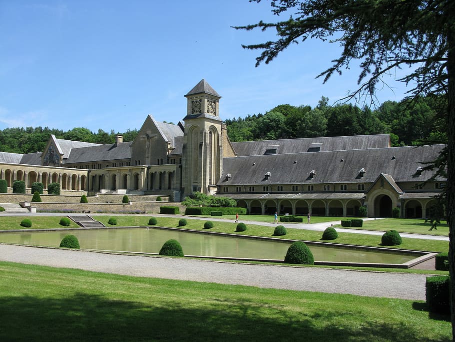 Abbey, Landscape, Trappist, history, architecture, tree, building exterior HD wallpaper