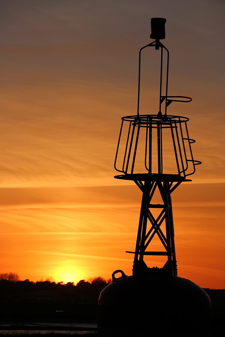 etaples, lying, sun, landscape, beacon, sky, colors, sunset HD wallpaper
