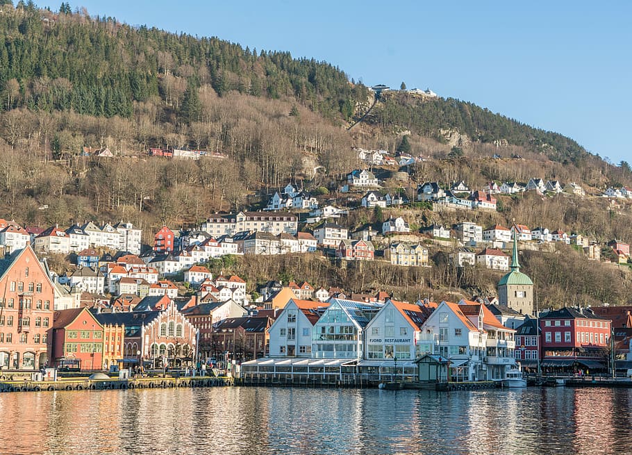 bergen, norway, architecture, harbor, water, bryggen, scandinavia, HD wallpaper
