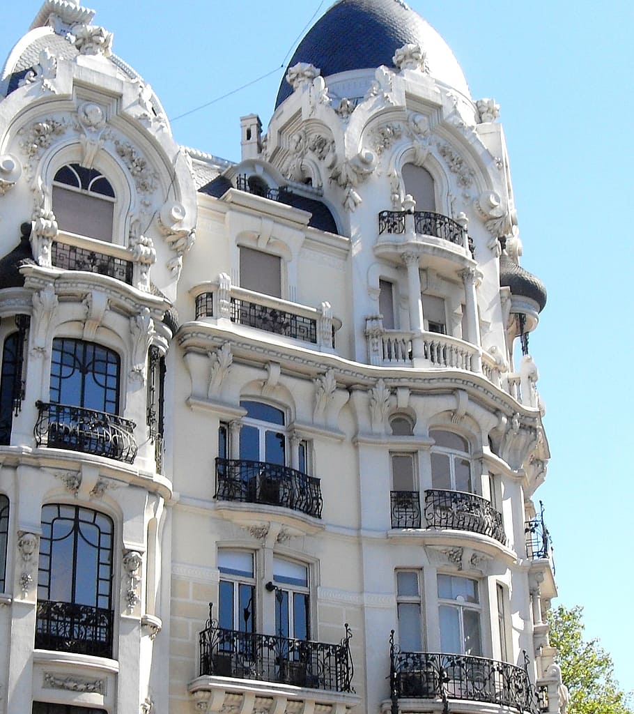 white concrete house, architecture, madrid, spain, building exterior HD wallpaper