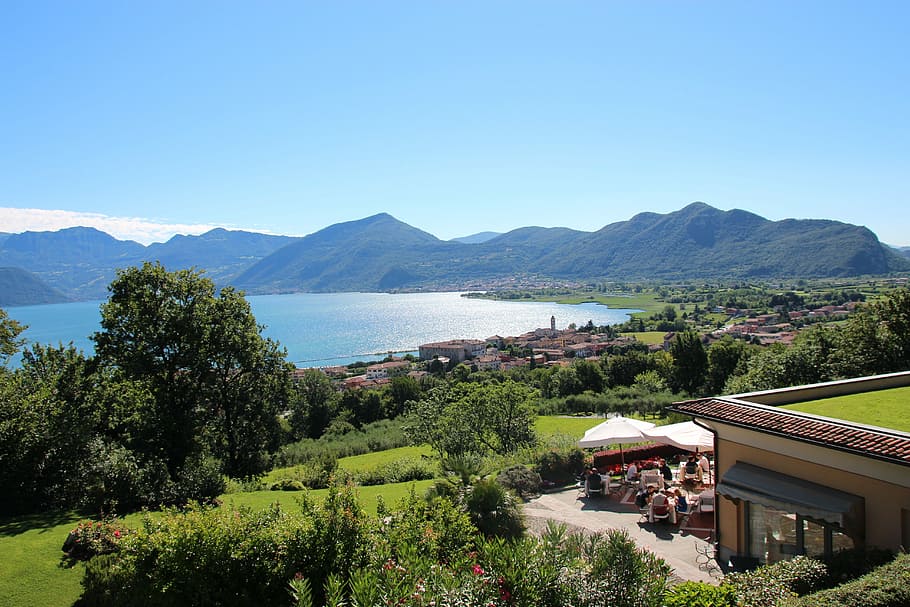 Italy, Franciacorta, Lake, Water, landscape, lake iseo, clusane, HD wallpaper