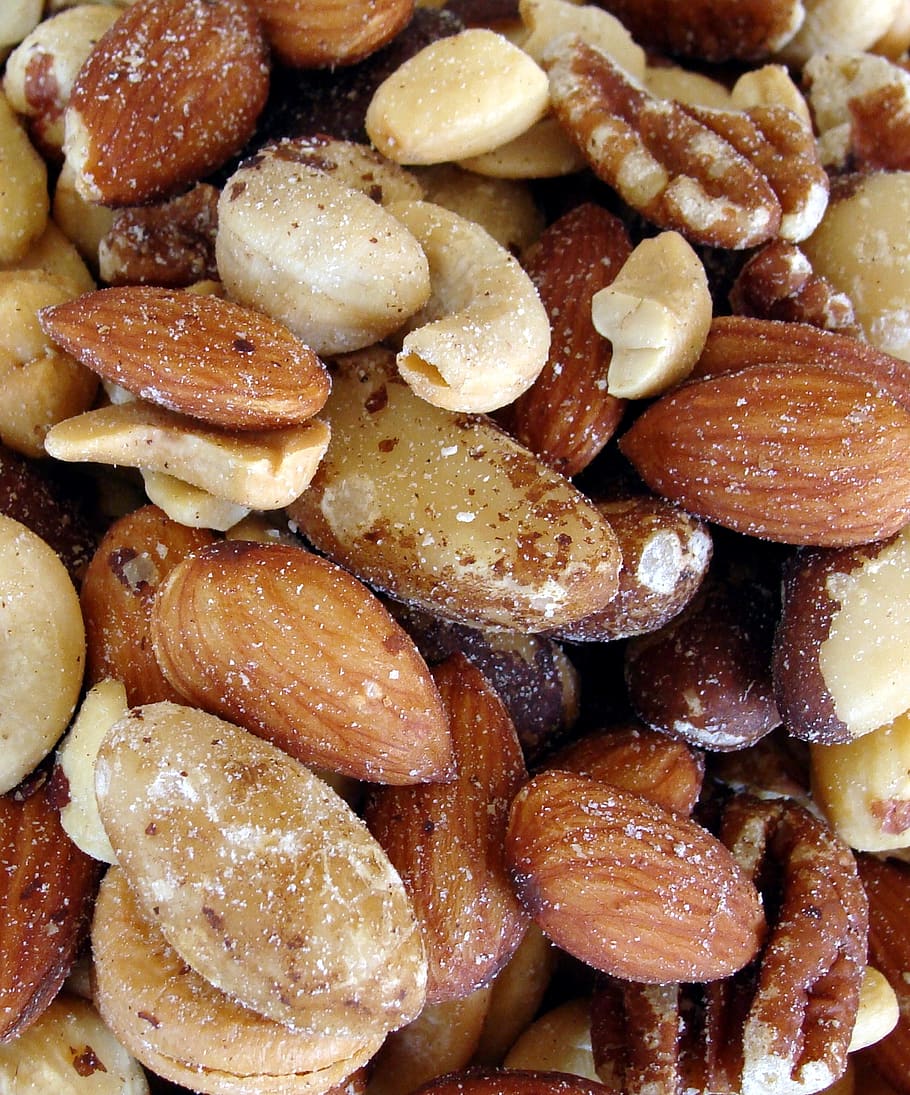 nuts, almonds, cashews, pecans, food, kernel, food and drink HD wallpaper