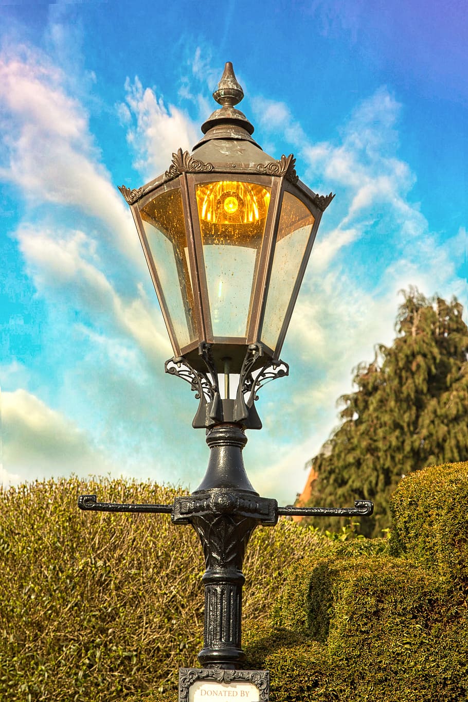 street lamp, tudor, shakespeare, architecture, constructed, HD wallpaper