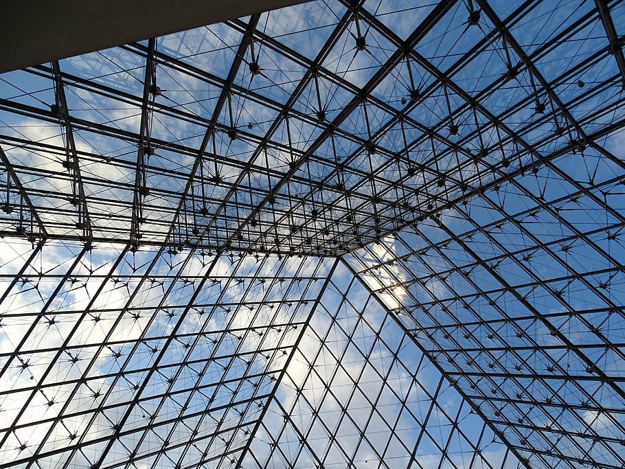 pyramid, the, louvre, architecture, built structure, glass - material HD wallpaper