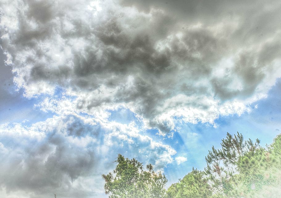 clouds, sunbeams, white, misty, sunrays, nature, cloud - Sky HD wallpaper