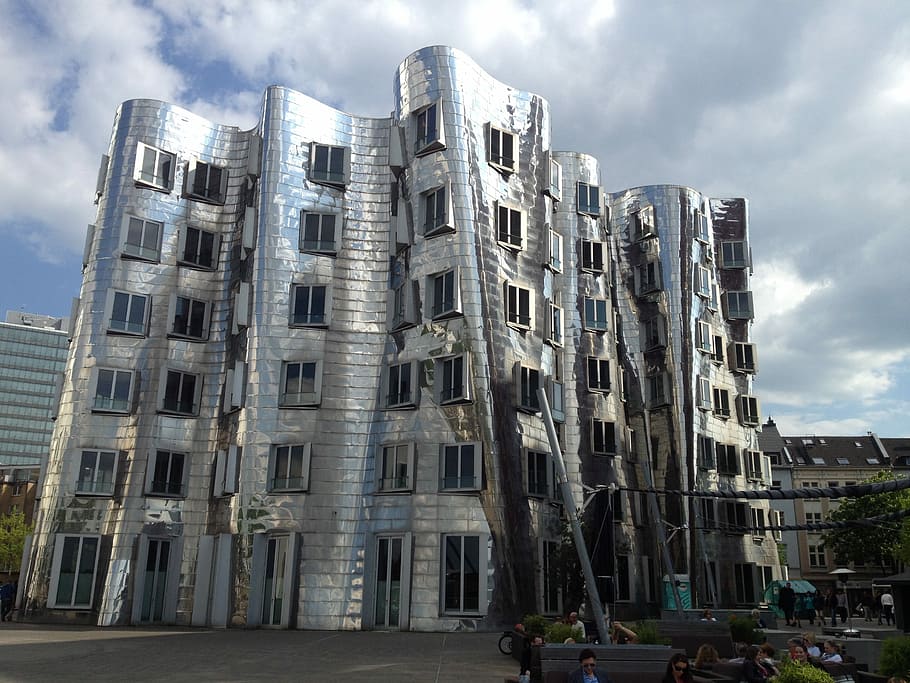 Duesseldorf, Building, Architect, cloud - sky, building exterior HD wallpaper