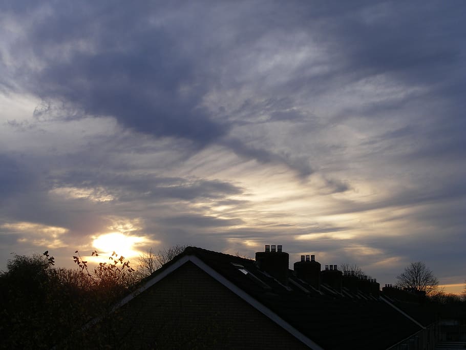 cloud, sunset, nature, twilight, sky, cloud - sky, architecture HD wallpaper