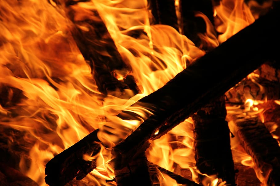 fire, campfire, flame, heat, burning, fire - natural phenomenon HD wallpaper