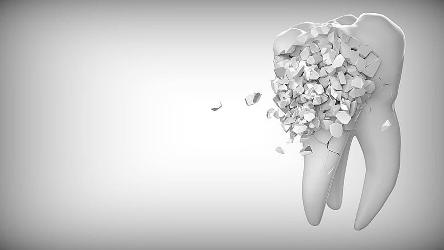 white tooth graphic artwork, dentistry, fun, the background, orthodontics, HD wallpaper