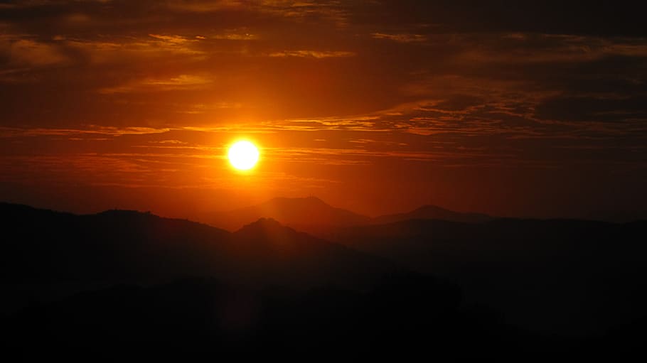 sol, summer, sunset, horizon, twilight, búzios, rays of sunshine HD wallpaper
