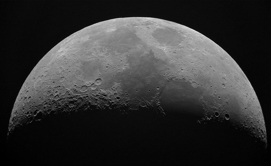 moon, close up photo of moon, night, dark, lunar, space, nature HD wallpaper