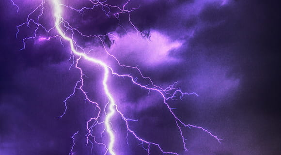 purple lighting digital wallpaper, flash, thunderstorm, super cell HD wallpaper