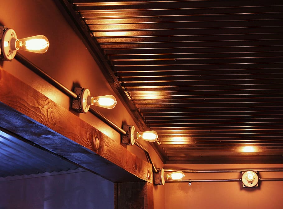 Lighting, Design, Retro, Restaurant, vintage, texture, decorative HD wallpaper