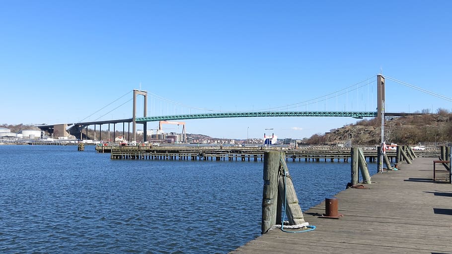 waters, bridge, river, sky, sea, bridge - man made structure HD wallpaper