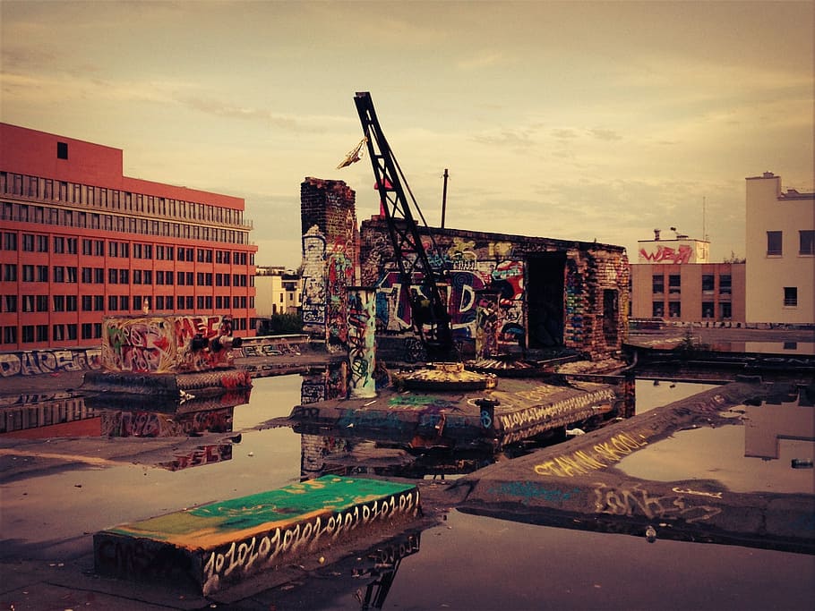 berlin, abandoned, old, architecture, building, history, grunge HD wallpaper