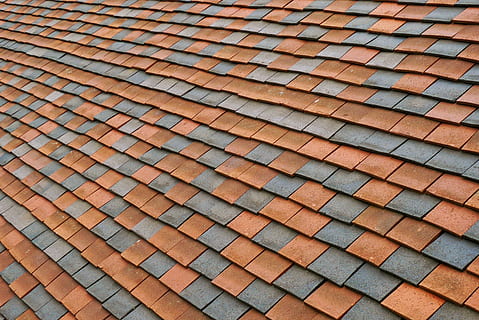 brown and gray roof tile, tiles, pattern, texture, terracotta HD wallpaper