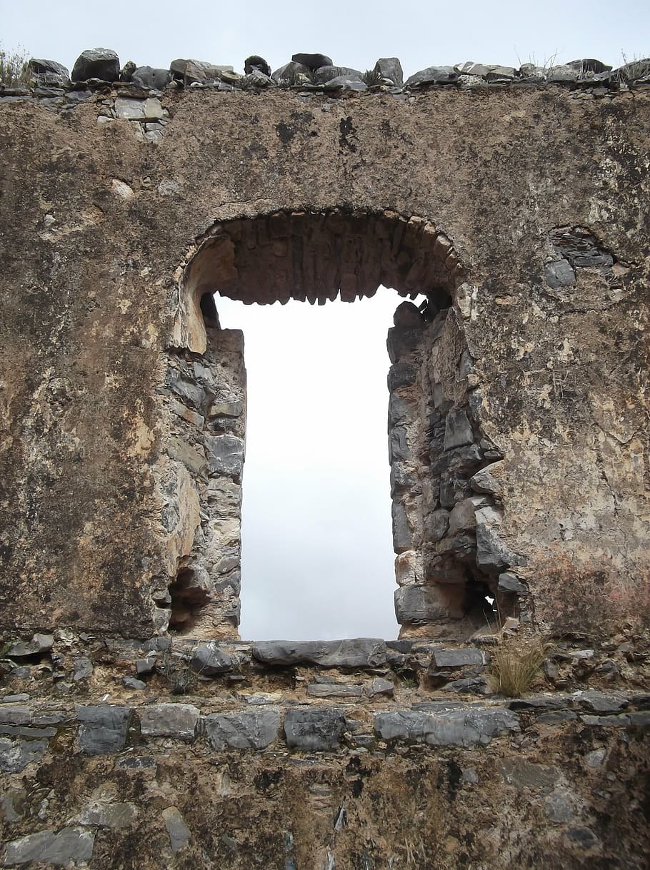 portal, sky, clouds, peaceful, serenity, stones, old, architecture HD wallpaper