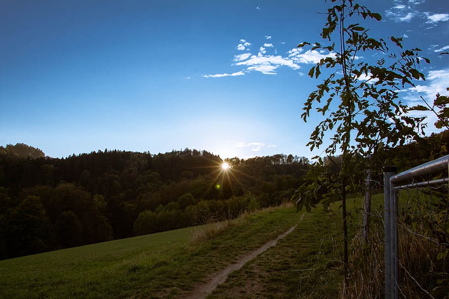 Setting Sun, Sunset, Evening, Sky, evening sky, abendstimmung HD wallpaper