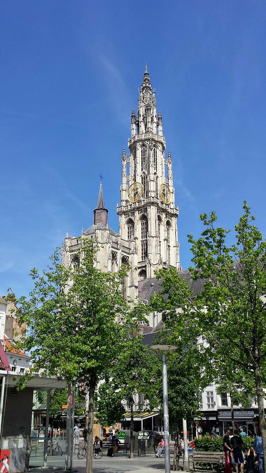 cathedral, antwerp, our lady tower, architecture, famous Place, HD wallpaper