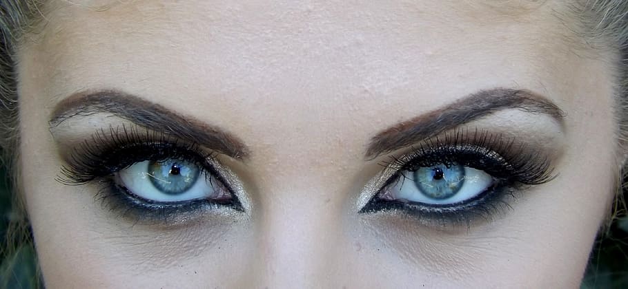 human eyes, blue, gene, seductive, makeup, human body part HD wallpaper