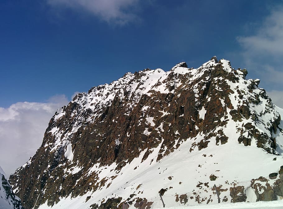 Snow, Mountains, Winter, landscape, skiers, sci, mountaineering HD wallpaper