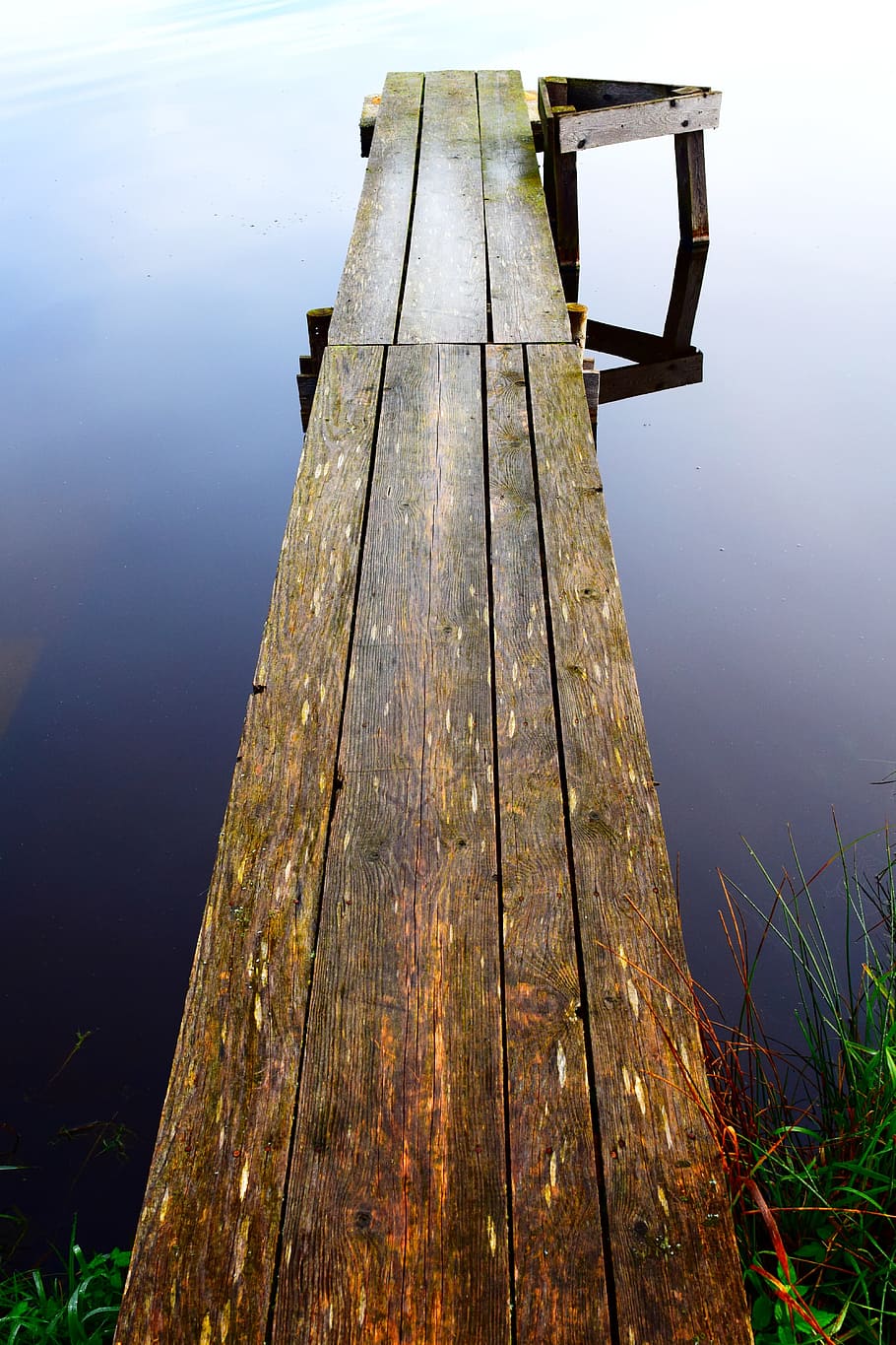web, water, lake, nature, boardwalk, mood, away, wood planks HD wallpaper
