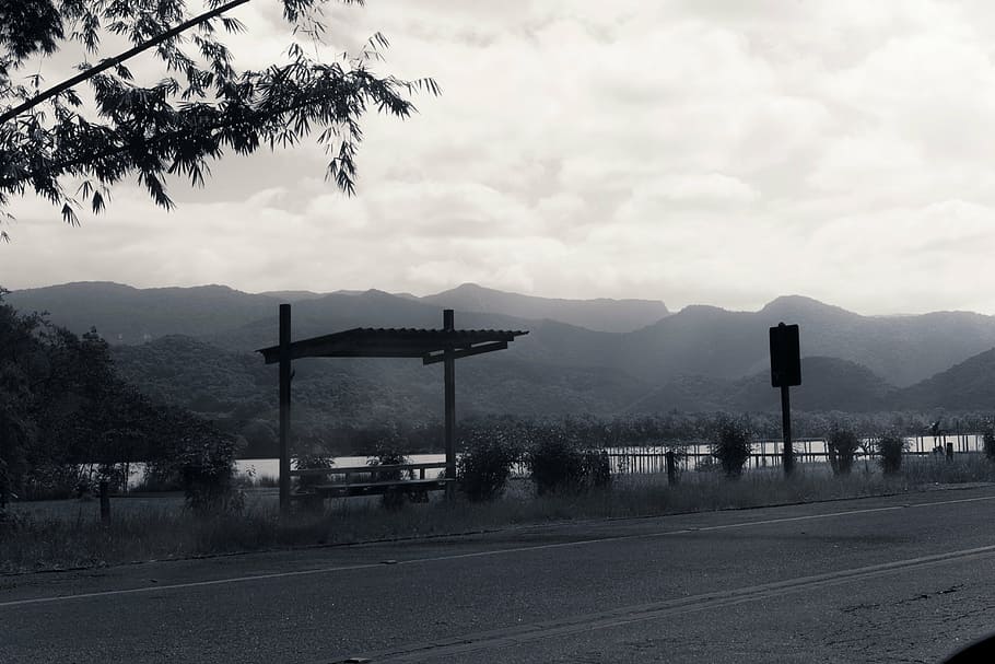 photography of empty road near body of water at daytime, black HD wallpaper