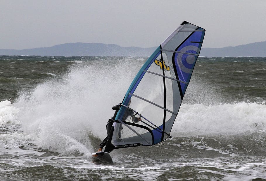 onda, windsurfing, action, water, sea, motion, aquatic sport HD wallpaper