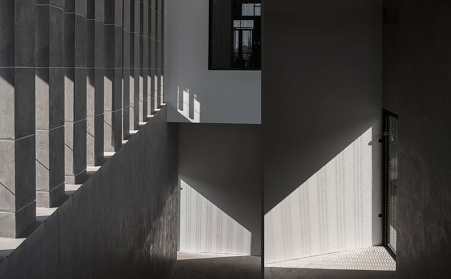 building, indoor, through the gallery, built structure, architecture HD wallpaper