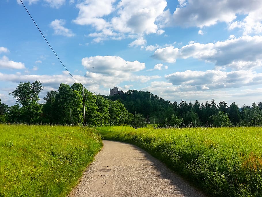Away, Meadow, Sky, cloud - sky, tree, rural scene, nature, field HD wallpaper