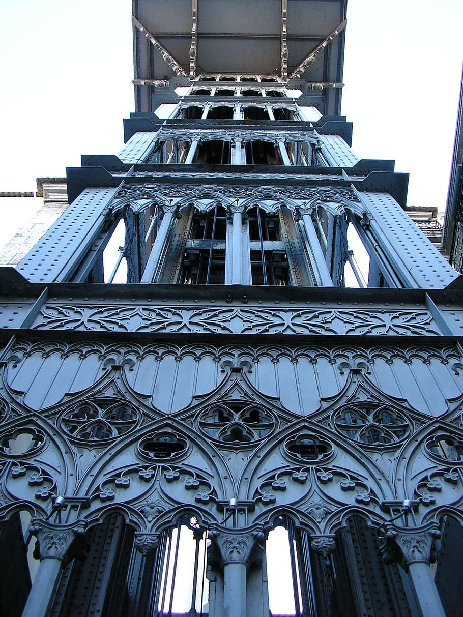 Elevator, Lisbon, Santa Justa, santa justa elevator, architecture HD wallpaper
