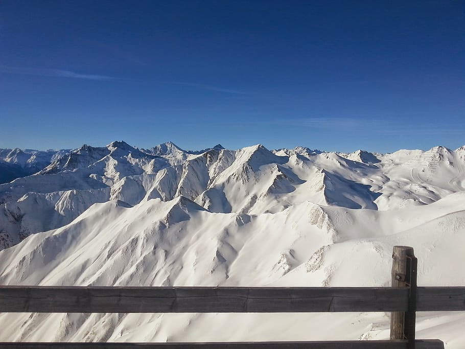 cold, mountain range, mountains, sky, snow, white, public domain images HD wallpaper