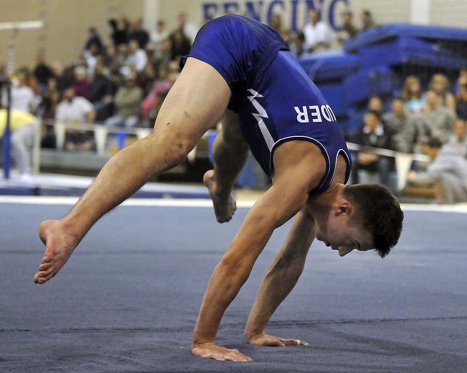 person performing acrobat, Gymnastics, Male, Performance, Floor