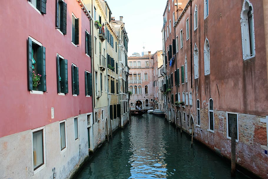 venice, channel, landscape, building exterior, architecture HD wallpaper