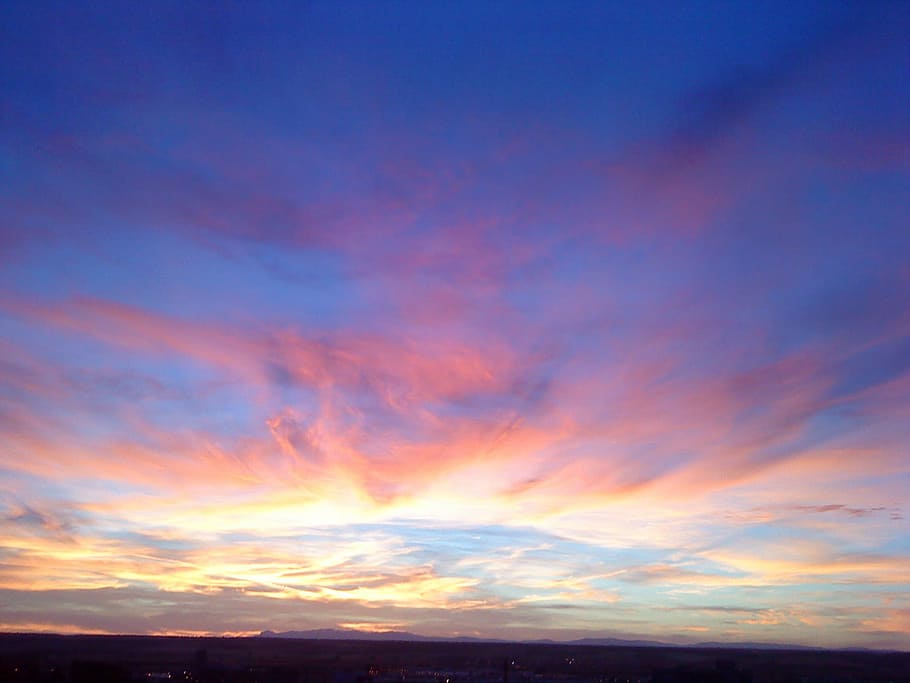 sky, clouds, sunset, depth, nature, cloud - Sky, dusk, scenics HD wallpaper