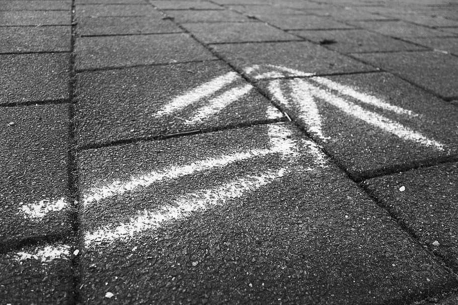 arrow, white arrow, direction, pavement, drawing, pointer, sign, HD wallpaper