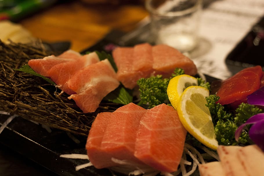 sushi, tuna party, fish, food and drink, freshness, healthy eating HD wallpaper